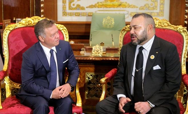 الملك والعاهل المغربي يبحثان تطورات المنطقة