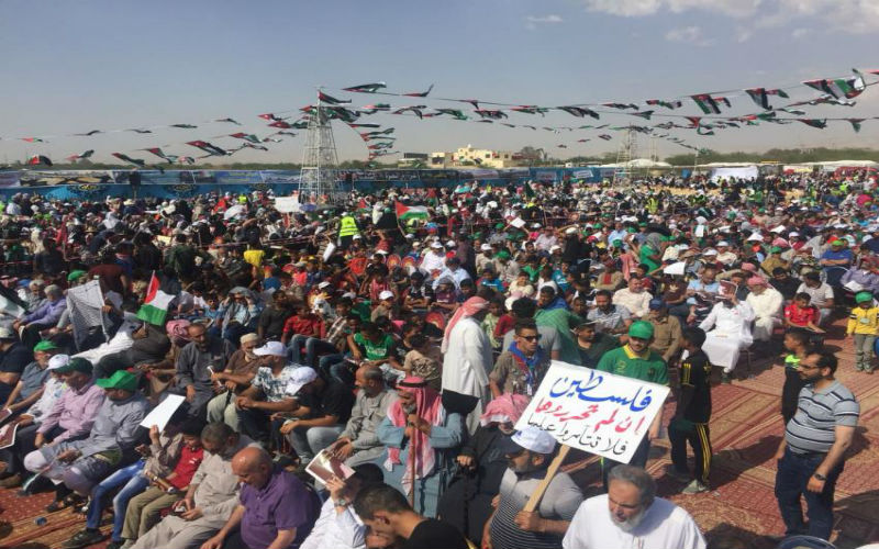 آلاف الأردنيين يشاركون في مسيرة العودة