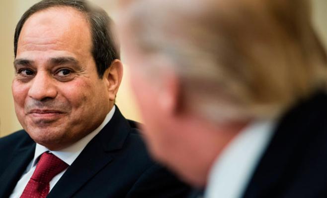 ترامب: السيسي يقوم بعمل رائع وسط