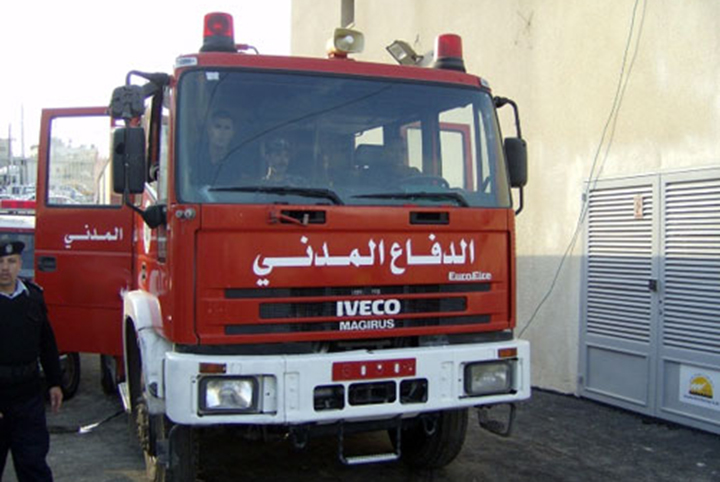 إخماد حريق داخل مجمع الملك الحسين
