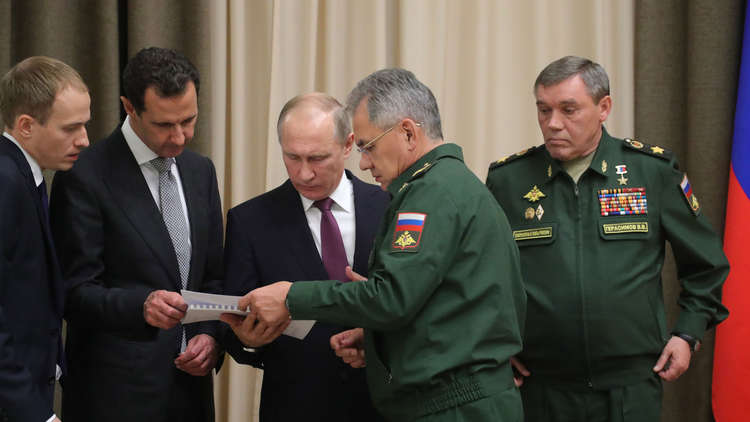 بوتين يجتمع بالأسد في حميميم ويأمر