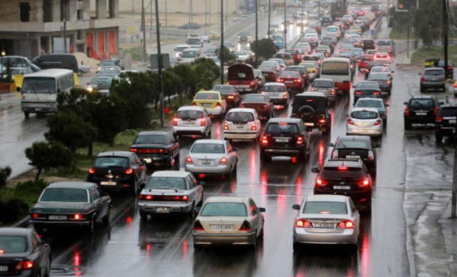 أزمة سير خانقة في عمان
