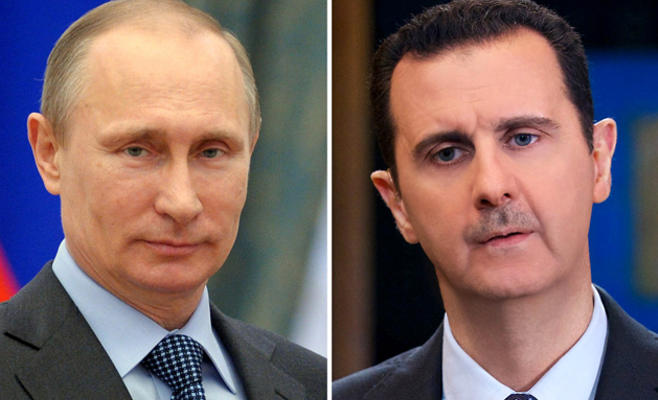 بوتين يهنئ الأسد باستعادة حلب