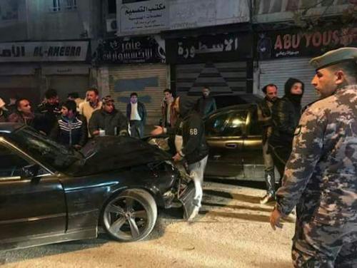 بالصور.. 3 أصابات بحادث تصادم في