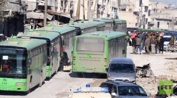 انتهاء المرحلة الأولى لنقل المسلحين والمدنيين