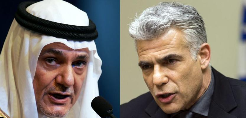(لبيد) الاسرائيلي يجتمع بتركي الفيصل السعودي