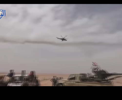بالفيديو.. لحظة قصف المروحيات الروسية مواقعا