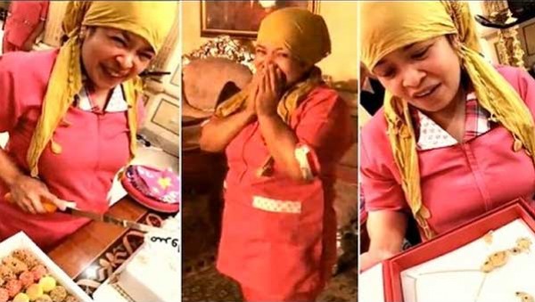 بالفيديو.. احلام تقيم حفل فاخرة لخادمتها