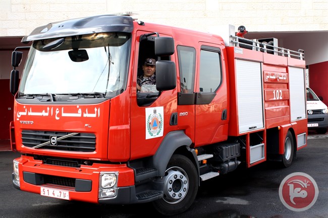 اخماد حريق في فندق بغزة
