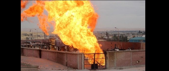 داعش يفجر خط تزويد الأردن بالغاز