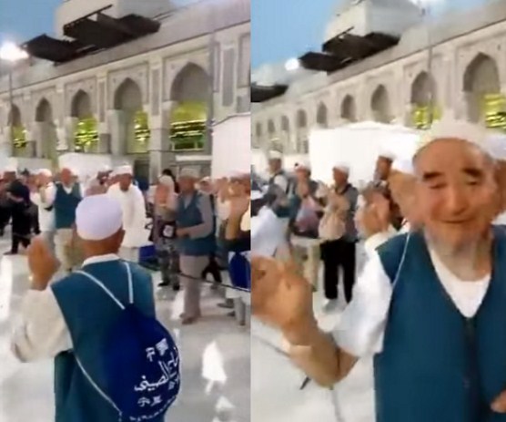 بالفيديو .. حجاج يودعون بيت الله