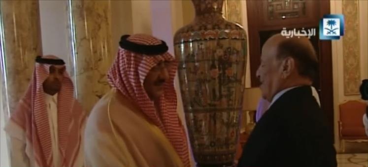 هادي يستقبل ولي ولي العهد السعودي