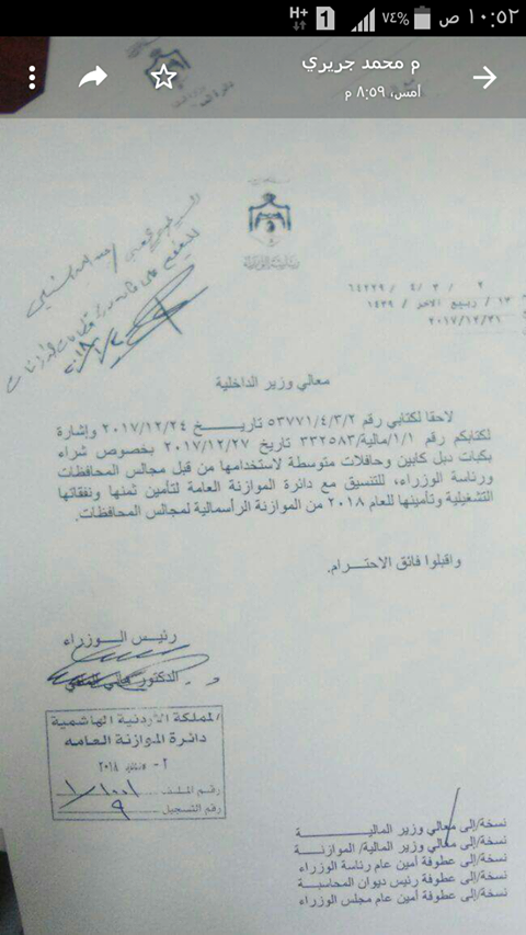 وثيقة.. الرئيس يوعز بشراء سيارات لأعضاء