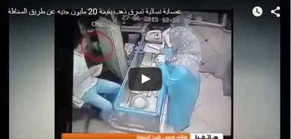 بالفيديو.. عصابة نسائية تسرق ذهبا بـ20