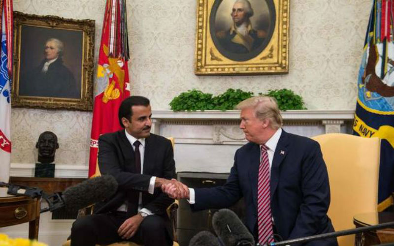 ترامب: العلاقات مع قطر تسير على