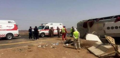 إصابة اردنيين فى حادث انقلاب quotأتوبيسquot