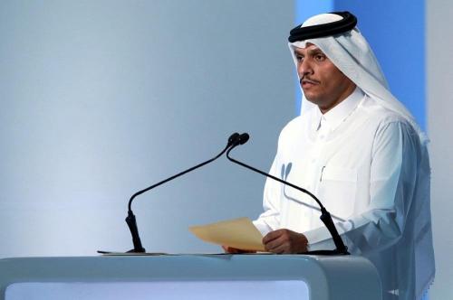 وزير خارجية قطر في عمان اليوم