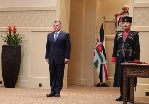 الملك يصل قصر رغدان