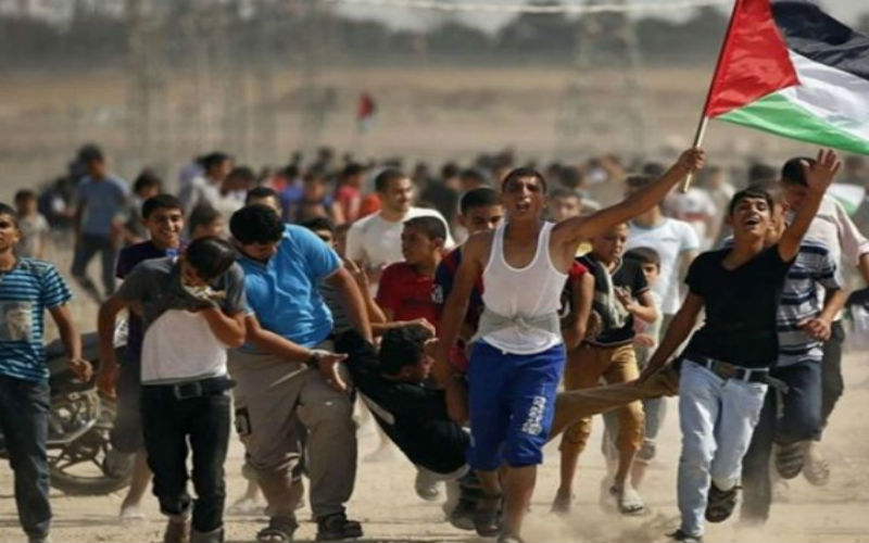 اصابة ستة فلسطينيين وسط قطاع غزة