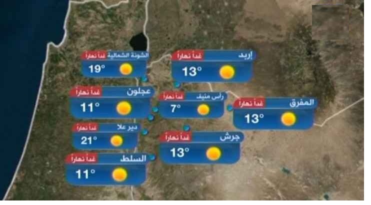 ارتفاع طفيف على درجات الحرارة الخميس