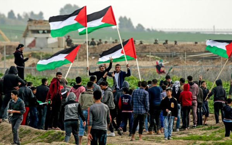 مئات الفلسطينيين يشاركون في quotمليونية العودةquot