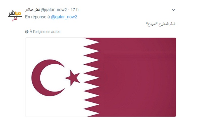 تهكم على علم مشترك لتركيا وقطر