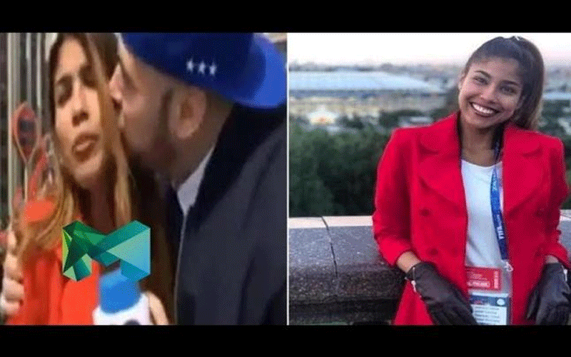 بالفيديو .. مذيعة تتعرض للتحرش على