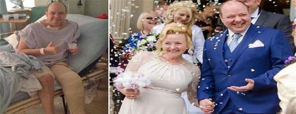 بريطاني يحتفل بزفافه بعدما مات على