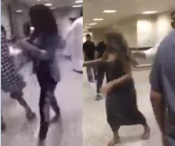 بالفيديو .. مشاجرة بين فتيات داخل