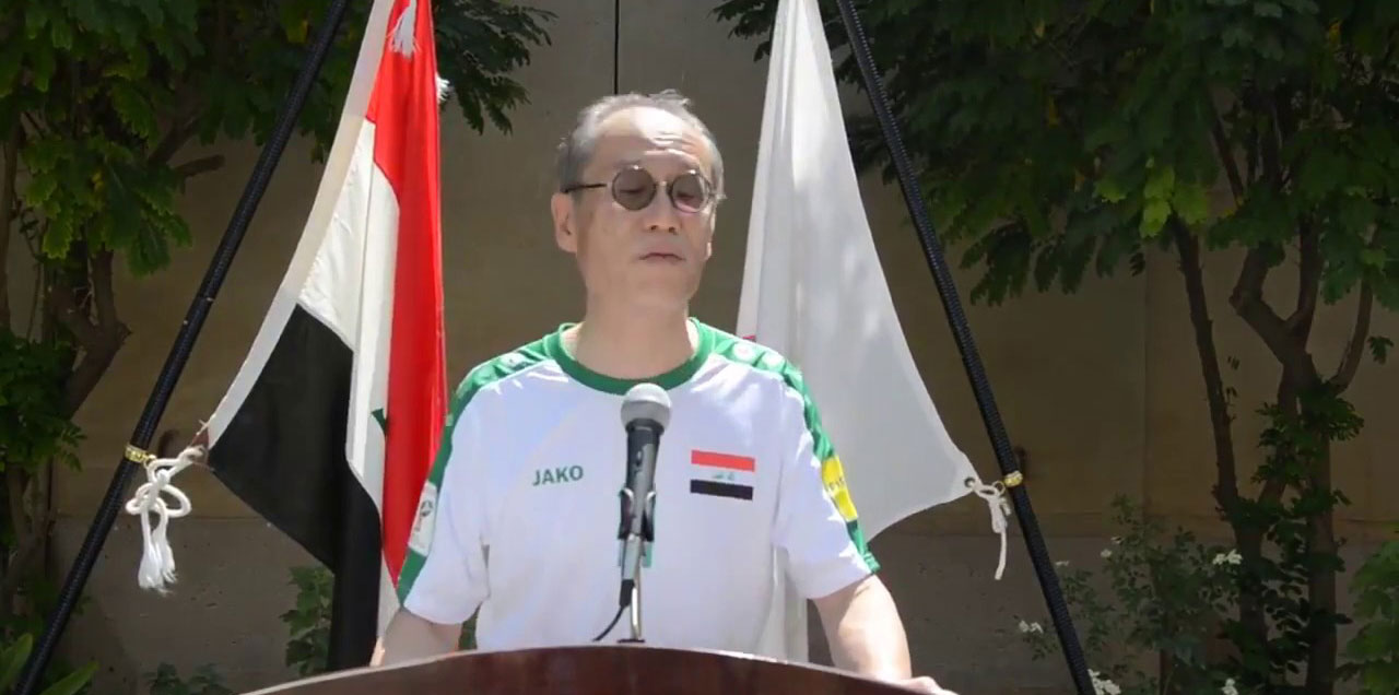 بالفيديو.. السفير الياباني في بغداد متحدثا
