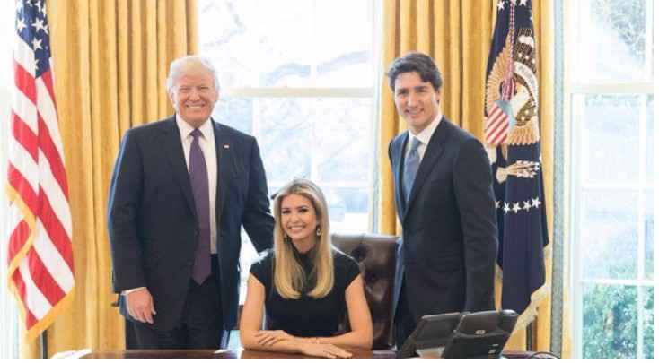 إيفانكا ترامب تجلس على المكتب البيضاوي
