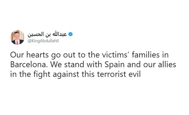 الملك: قلوبنا مع أسر ضحايا هجوم