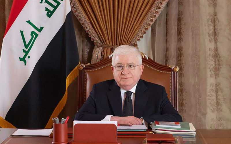 الرئيس العراقي يرحب بالدور الأردني لإعادة