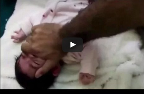 بالفيديو .. سعودي يعذب طفلته الرضيعة