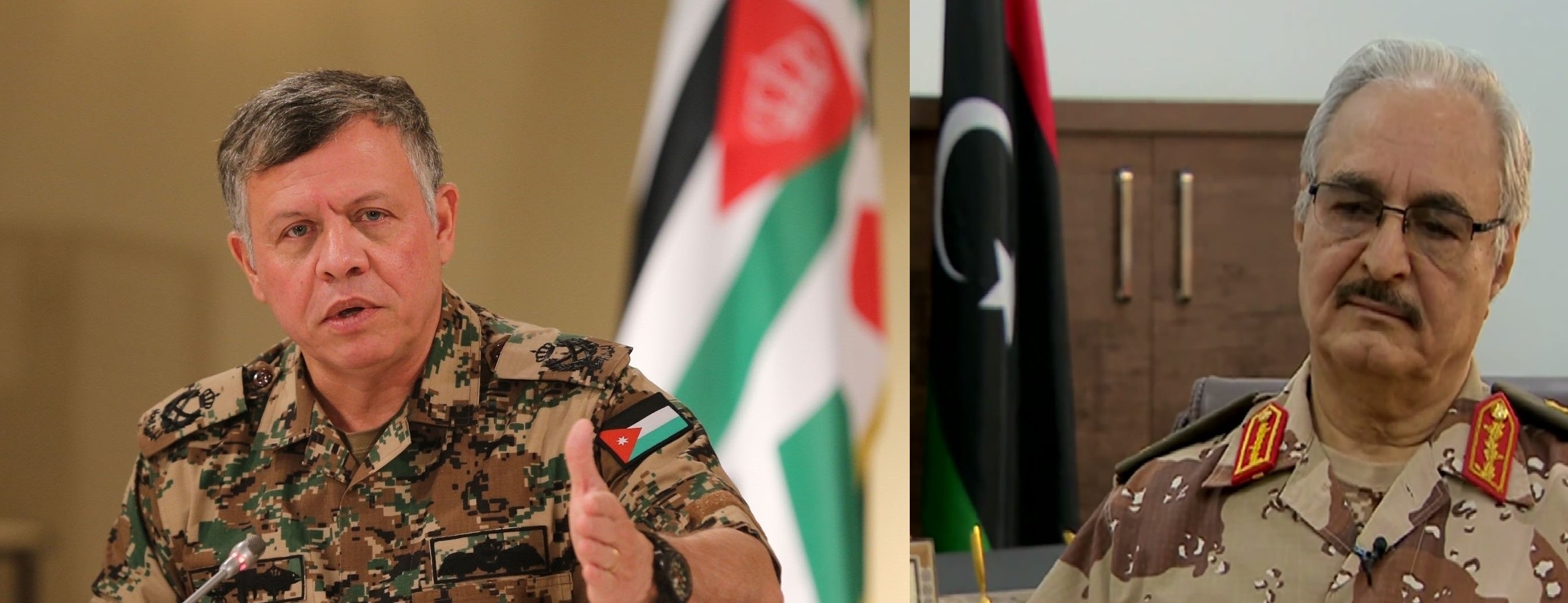 الملك يلتقي حفتر بقصر الحسينية