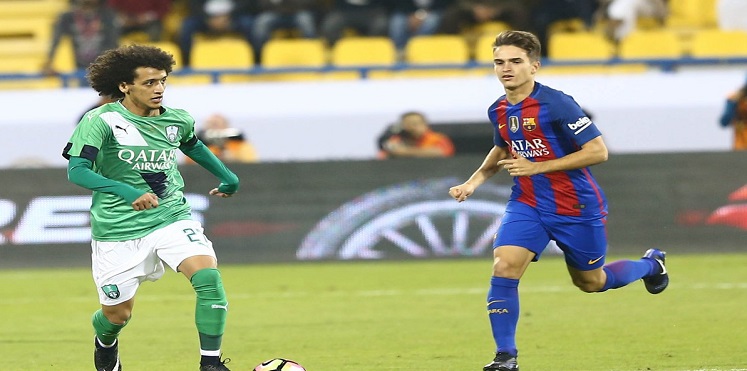 برشلونة يهزم الأهلي السعودي 5-3 في