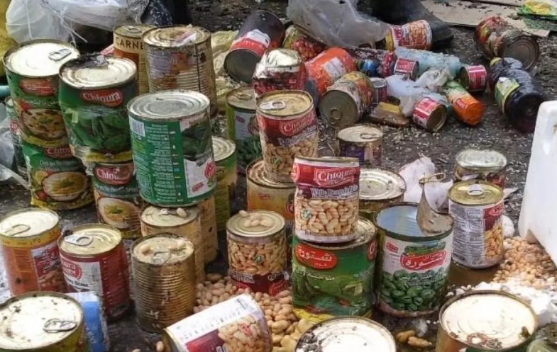 إتلاف طني مواد غذائية منتهية الصلاحية