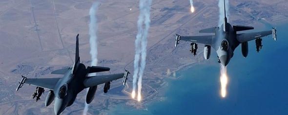 التحالف يقصف مواقع المتمردين في عدن