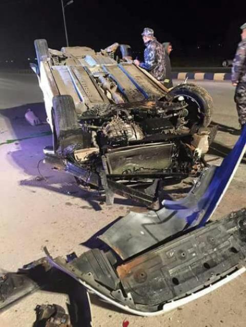 (5) إصابات بتدهور مركبتين في المفرق