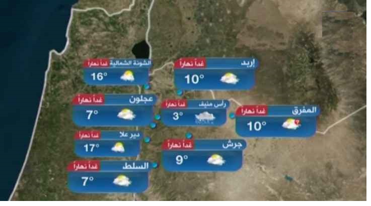 الثلاثاء: أمطار متفرقة وزخات من الثلوج