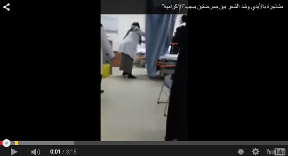 بالفيديو.. مشاجرة بالأيدي وشد الشعر بين