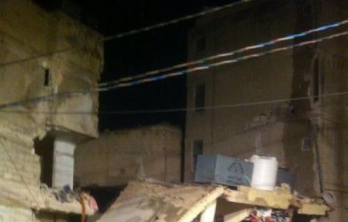 انهيار عمارتين سكنيتين في الجوفة
