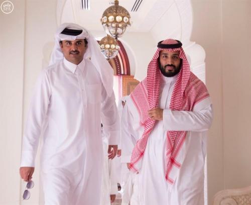 أمير قطر يهنئ محمد بن سلمان