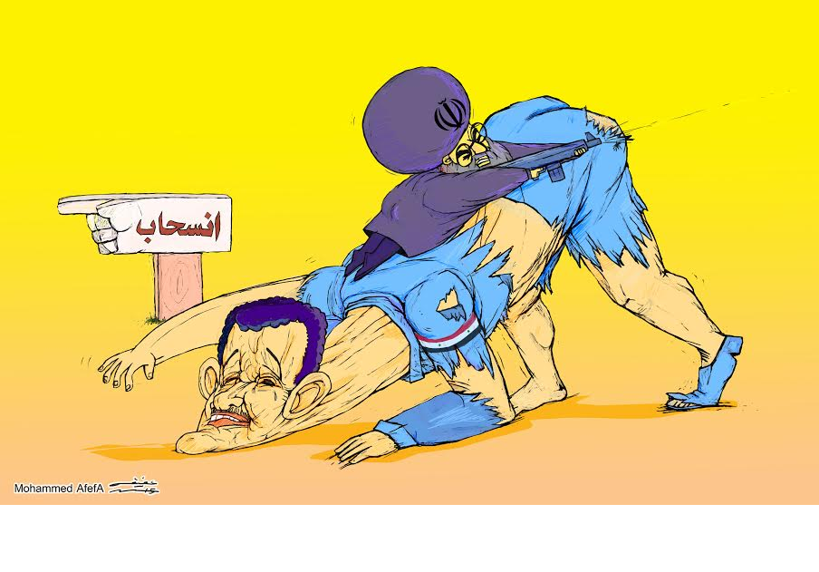 حسن نصر الله يعتلي ظهر الرئيس