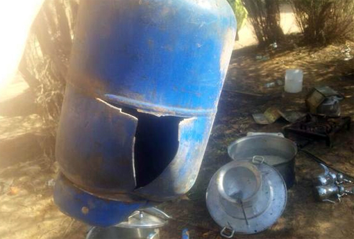 اصابة ام وطفلتها بانفجار اسطوانة غاز