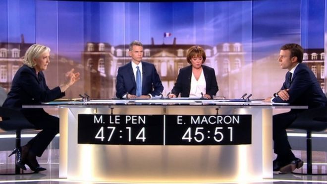 الانتخابات الفرنسية: لوبن وماكرون يتبادلان الإهانات