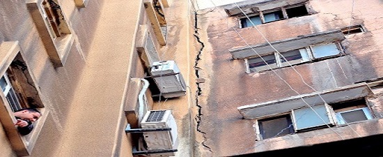 إربد: لاحاجة لاخلاء بناية متصدعة في