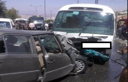 عجلون.. اصابة 15 شخصا بحادث تصادم