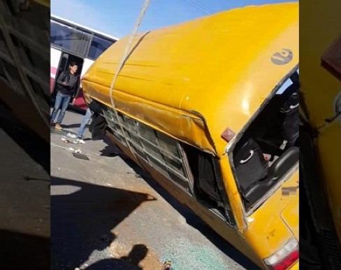 مادبا.. اصابة 23 طالب مدرسة بحادث