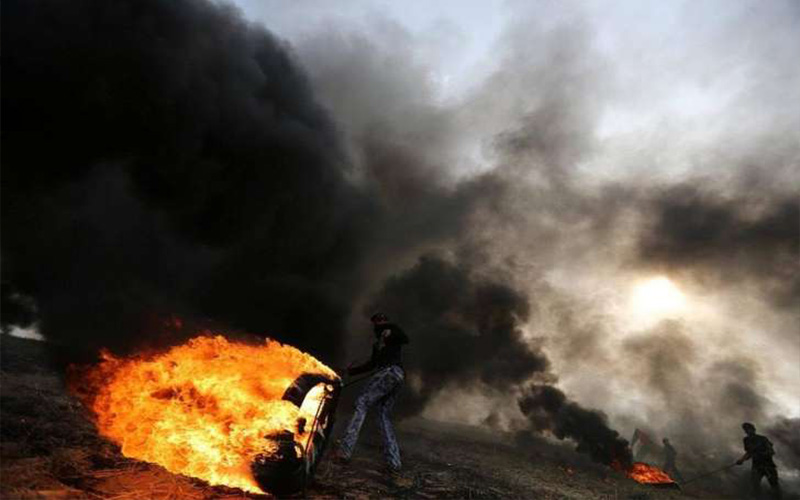 غزة.. إصابات برصاص الاحتلال في جمعة